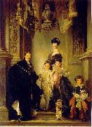 John Singer Sargent Portrait of the 9th Duke of Marlborough with his family oil painting on canvas